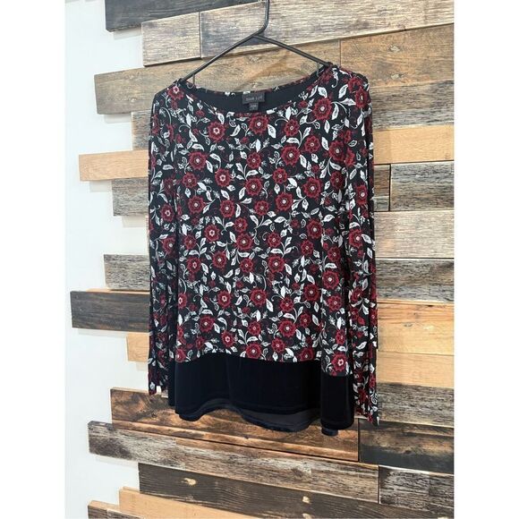 J Jill top with velvet hem sz M - Picture 2 of 8